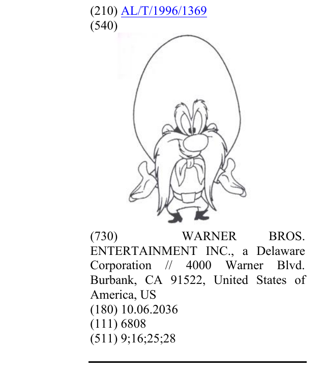 Zëri i markës YOSEMITE SAM & REP. në buletin