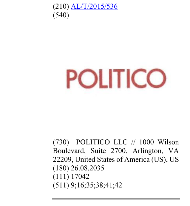 Zëri i markës POLITICO në buletin
