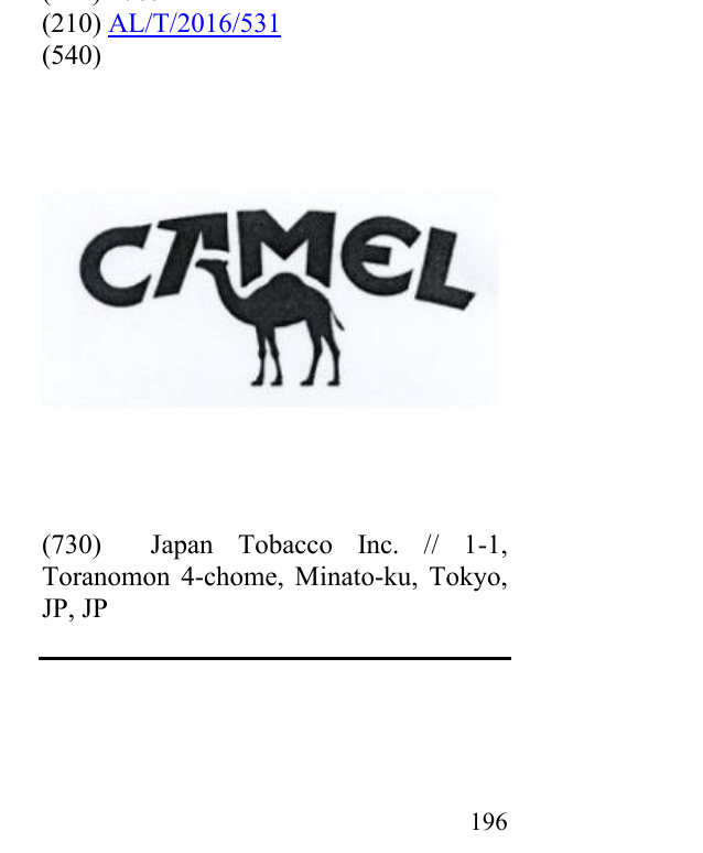 Zëri i markës CAMEL në buletin