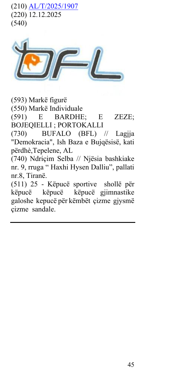 Zëri i markës BFL në buletin