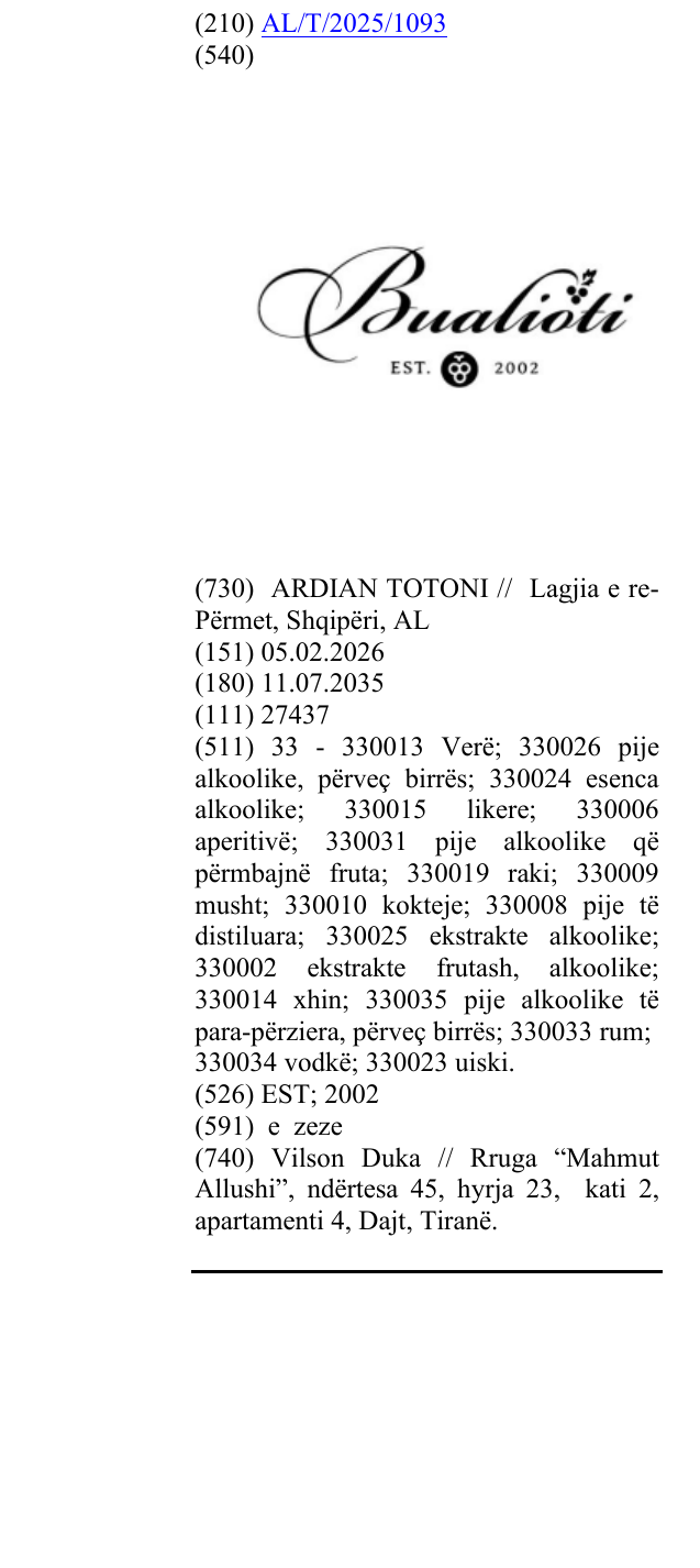 Zëri i markës EST; 2002 në buletin
