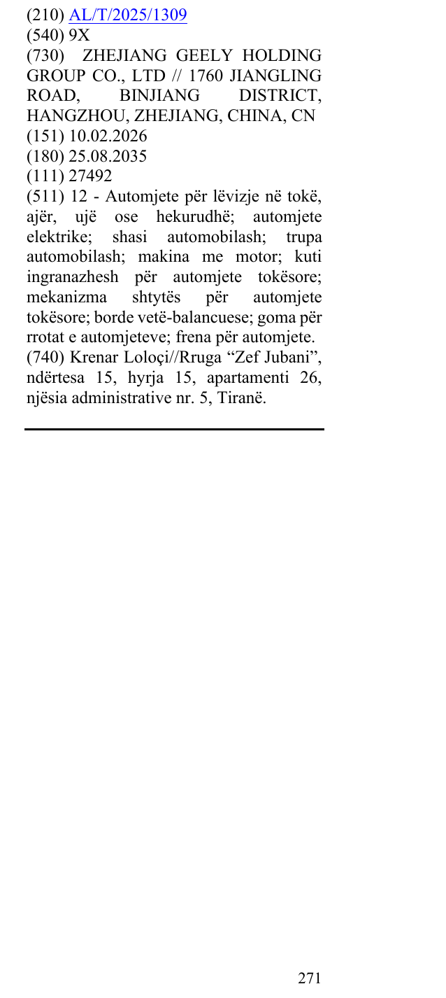 Zëri i markës 9X në buletin