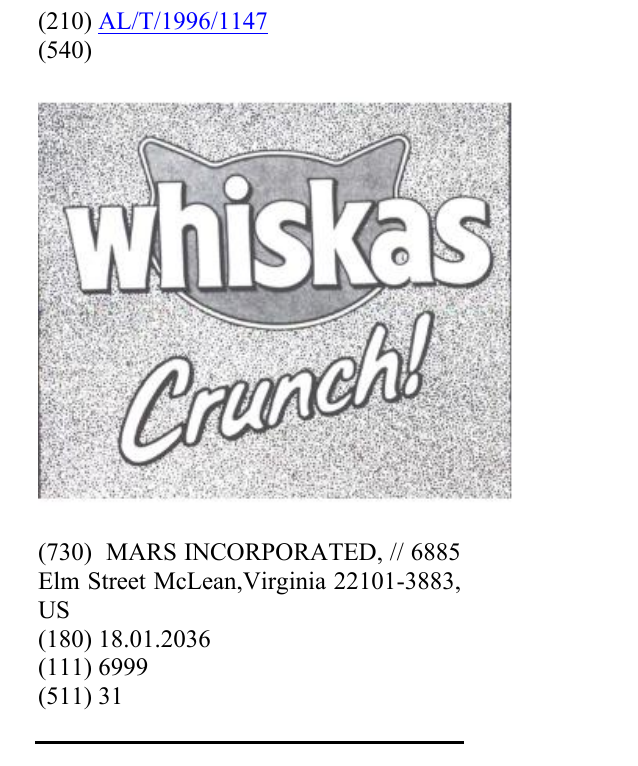 Zëri i markës WHISKAS në buletin