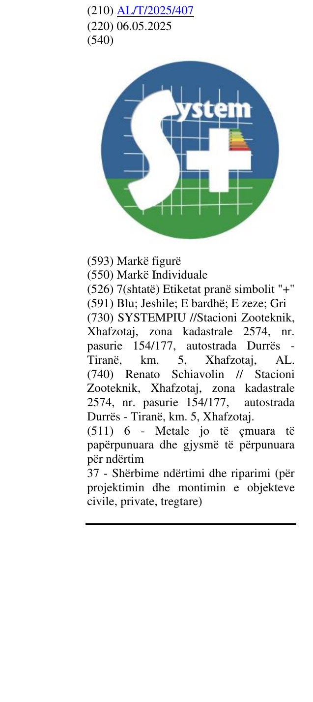 Zëri i markës 7(shtatë) Etiketat pranë simbolit "+" në buletin