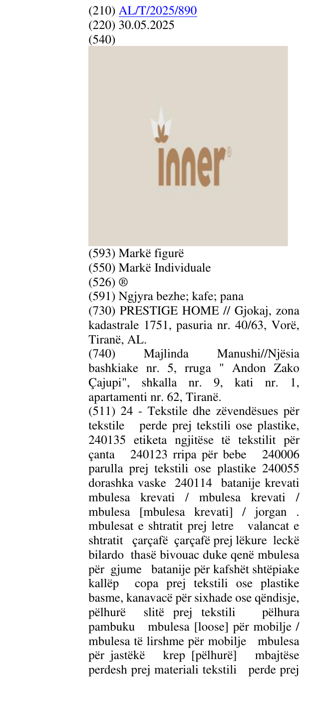 Zëri i markës ® në buletin