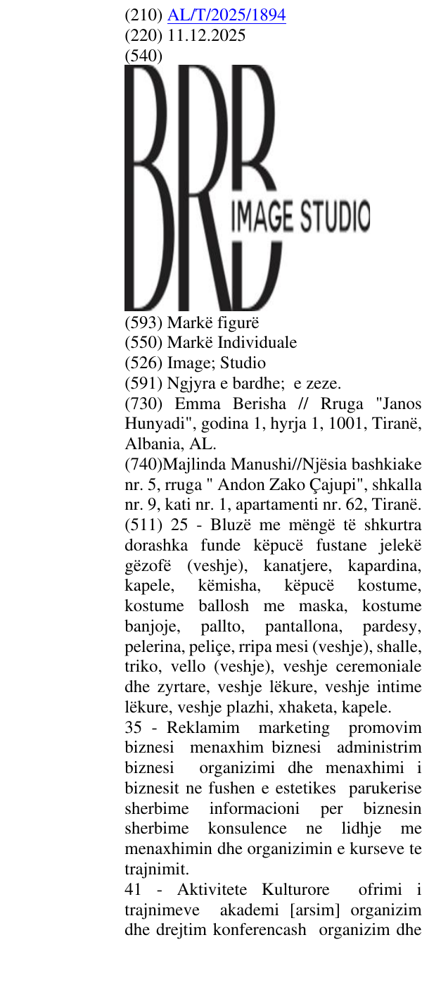 Zëri i markës Image; Studio në buletin