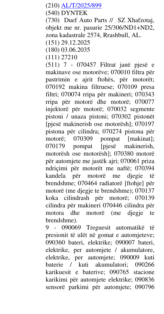 Zëri i markës DYNTEK në buletin