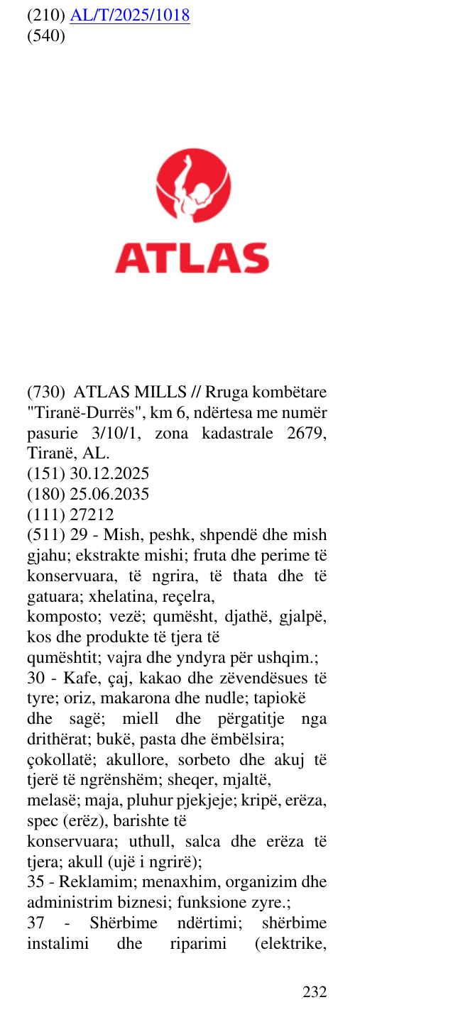 Zëri i markës ATLAS në buletin