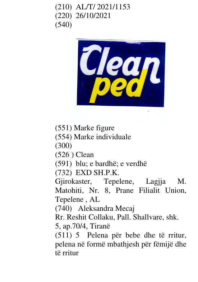 Zëri i markës Clean në buletin