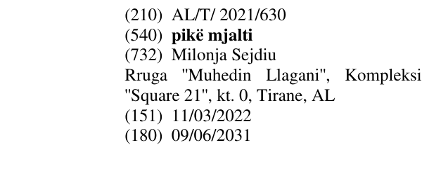 Zëri i markës pikë mjalti në buletin