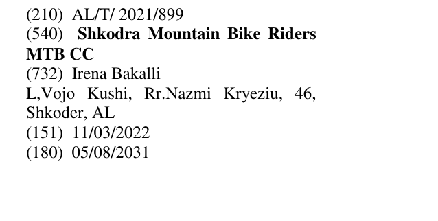 Zëri i markës Shkodra Mountain Bike Riders MTB CC në buletin