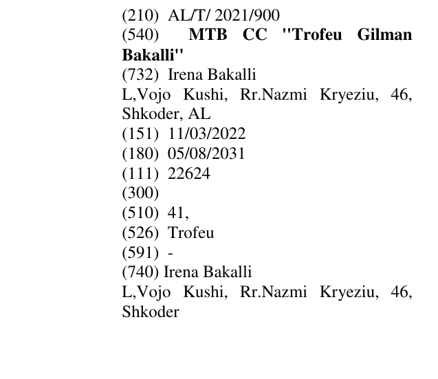 Zëri i markës MTB CC ''Trofeu Gilman Bakalli'' në buletin