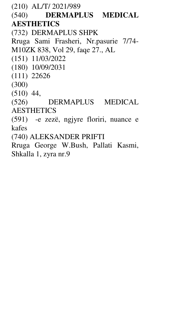Zëri i markës DERMAPLUS MEDICAL AESTHETICS në buletin