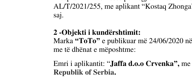 Zëri i markës Artist Tak Fak në buletin