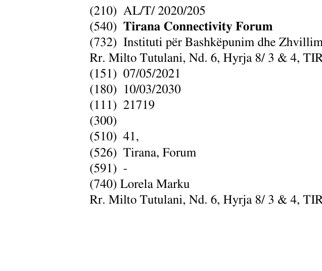 Zëri i markës Tirana Connectivity Forum në buletin