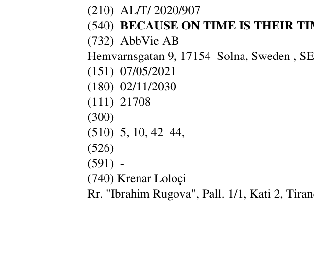Zëri i markës BECAUSE ON TIME IS THEIR TIME në buletin