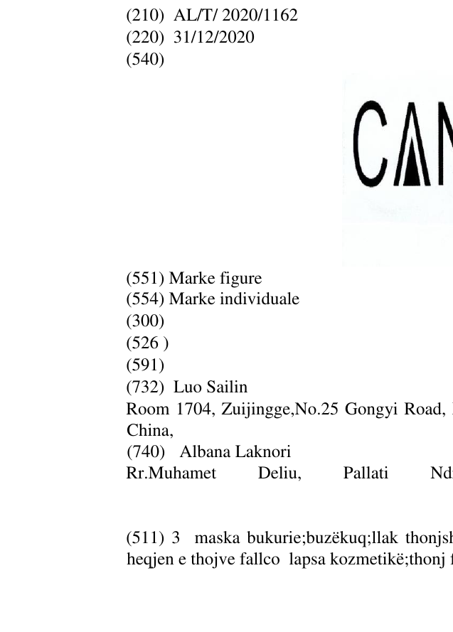 Zëri i markës Canni në buletin