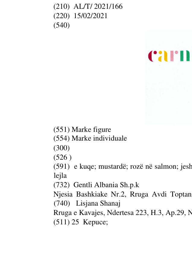 Zëri i markës carnival në buletin