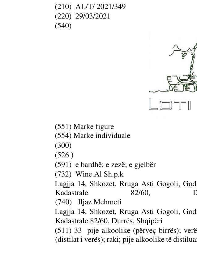 Zëri i markës LOTI LISIT në buletin