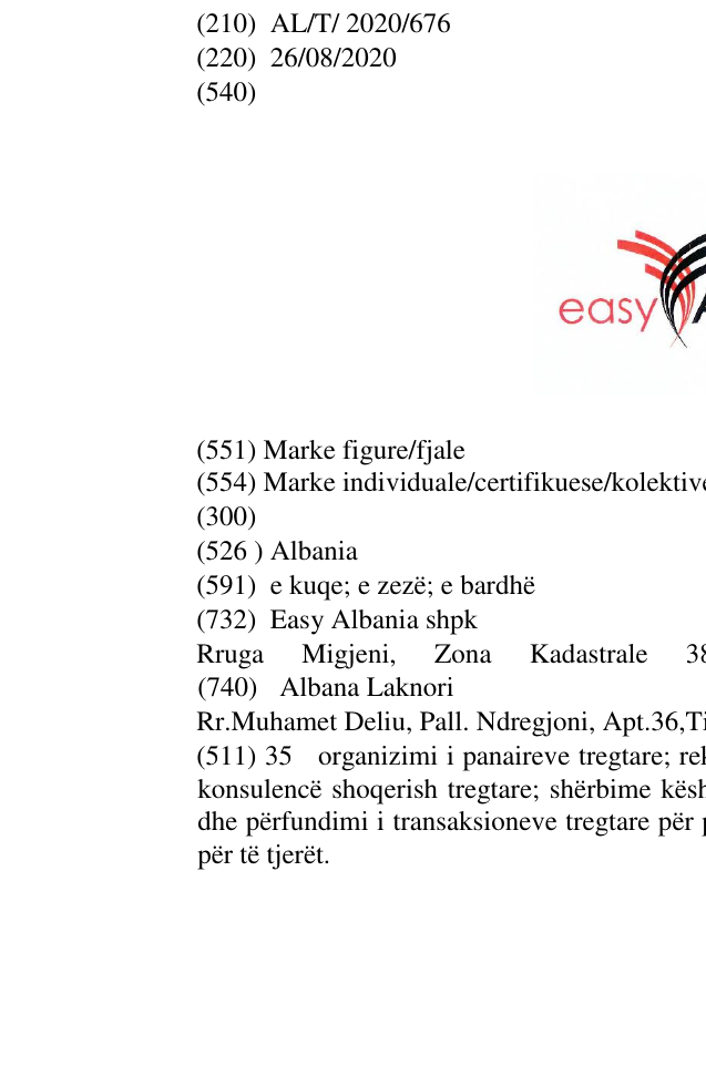 Zëri i markës Albania në buletin