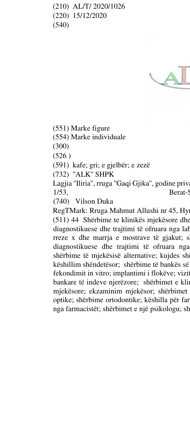 Zëri i markës ALK në buletin