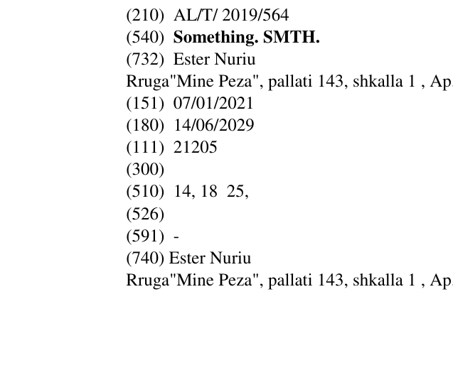 Zëri i markës Something. SMTH. në buletin