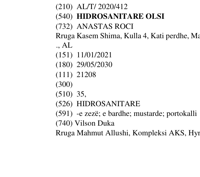 Zëri i markës HIDROSANITARE OLSI në buletin