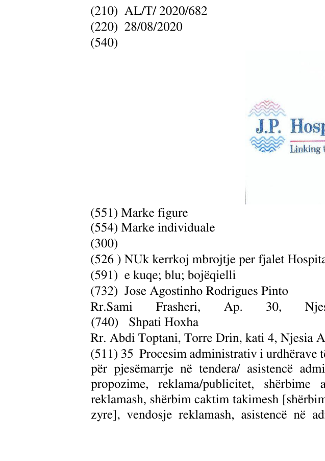 Zëri i markës NUk kerrkoj mbrojtje per fjalet Hospitality; EU; Linking; the Oceans vecmas. në buletin
