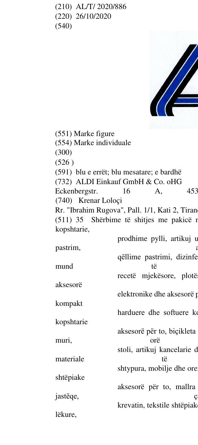 Zëri i markës A në buletin