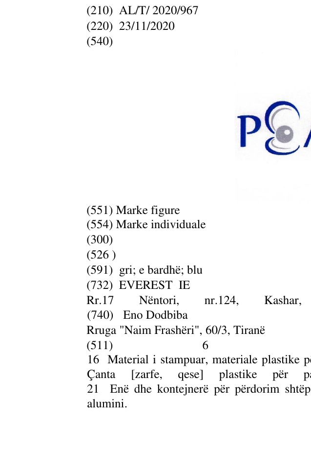 Zëri i markës PEARL në buletin