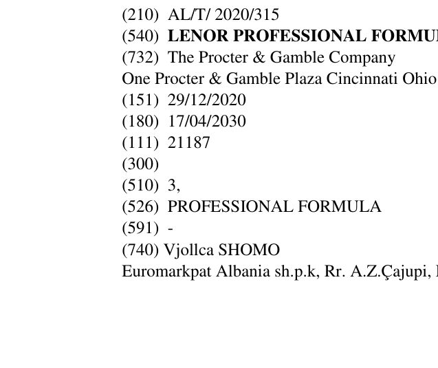 Zëri i markës LENOR PROFESSIONAL FORMULA në buletin