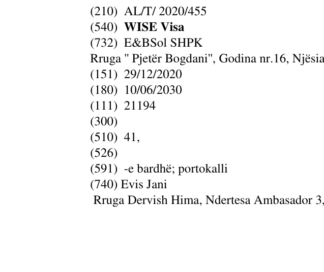 Zëri i markës WISE Visa në buletin
