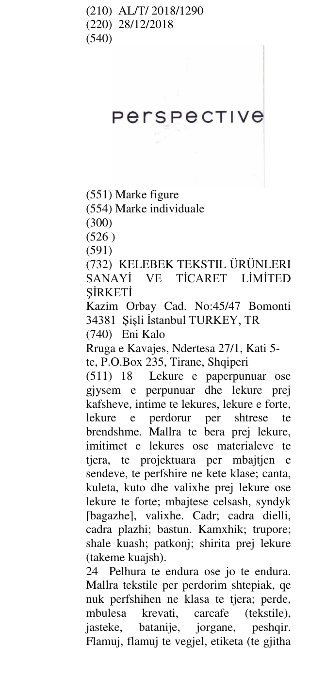 Zëri i markës Perspective në buletin