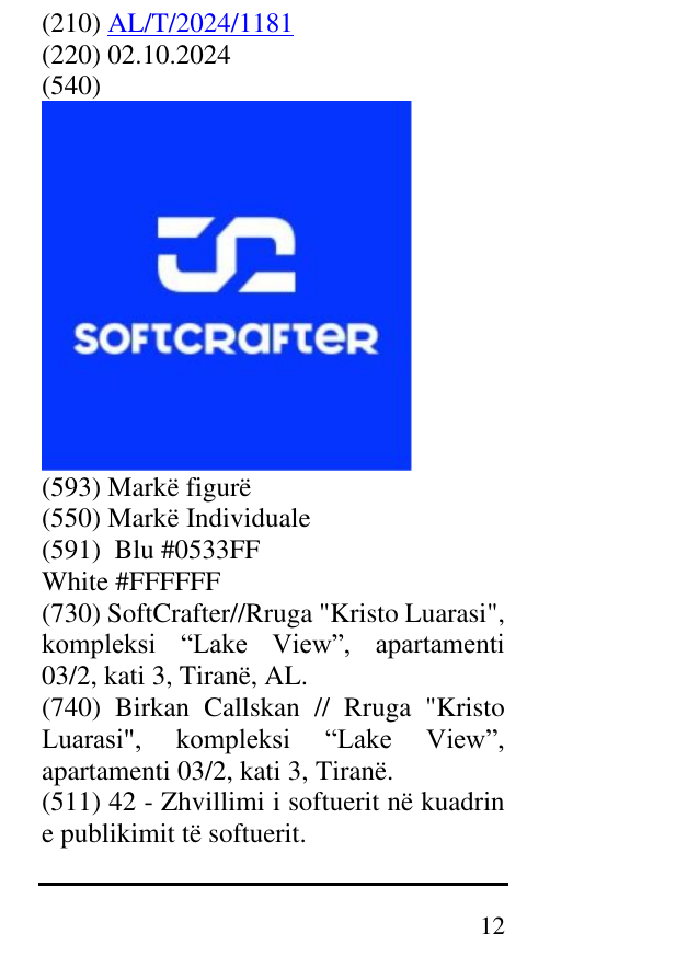 Zëri i markës SOFTCRAFTER në buletin