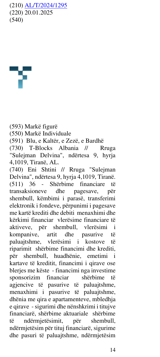 Zëri i markës T në buletin