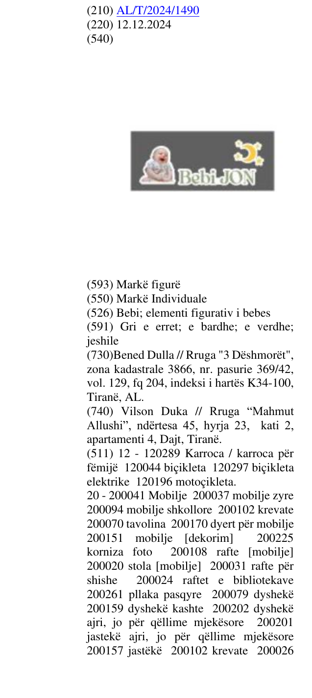 Zëri i markës Bebi; elementi figurativ i bebes në buletin
