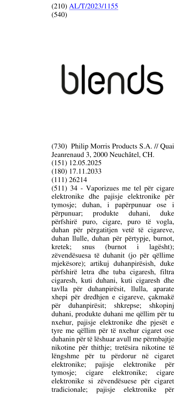 Zëri i markës blends në buletin