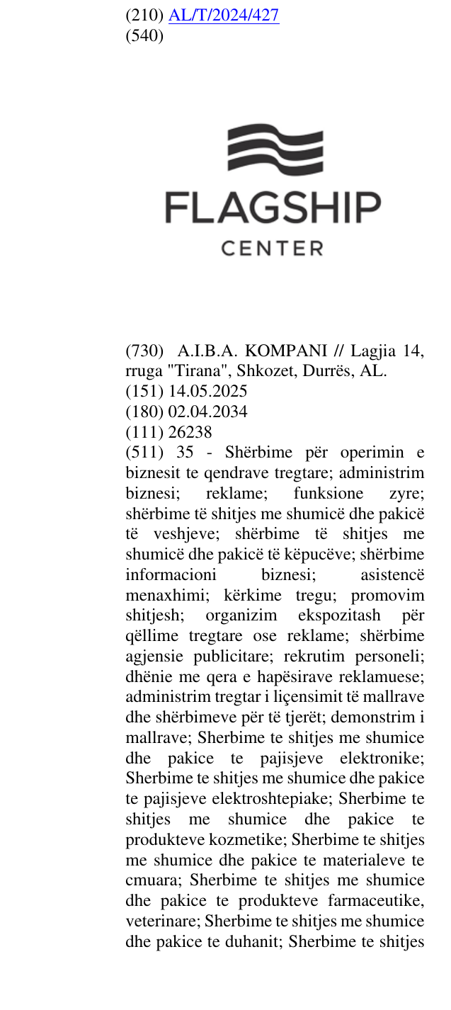 Zëri i markës CENTER në buletin