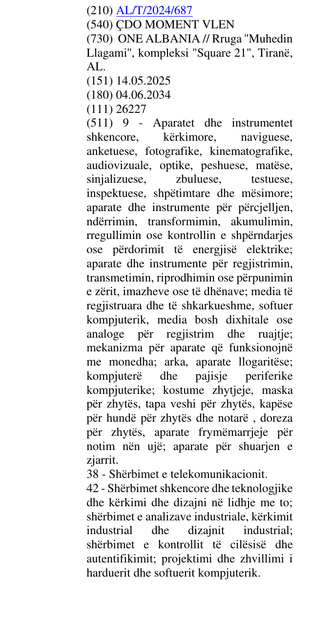 Zëri i markës ÇDO MOMENT VLEN në buletin