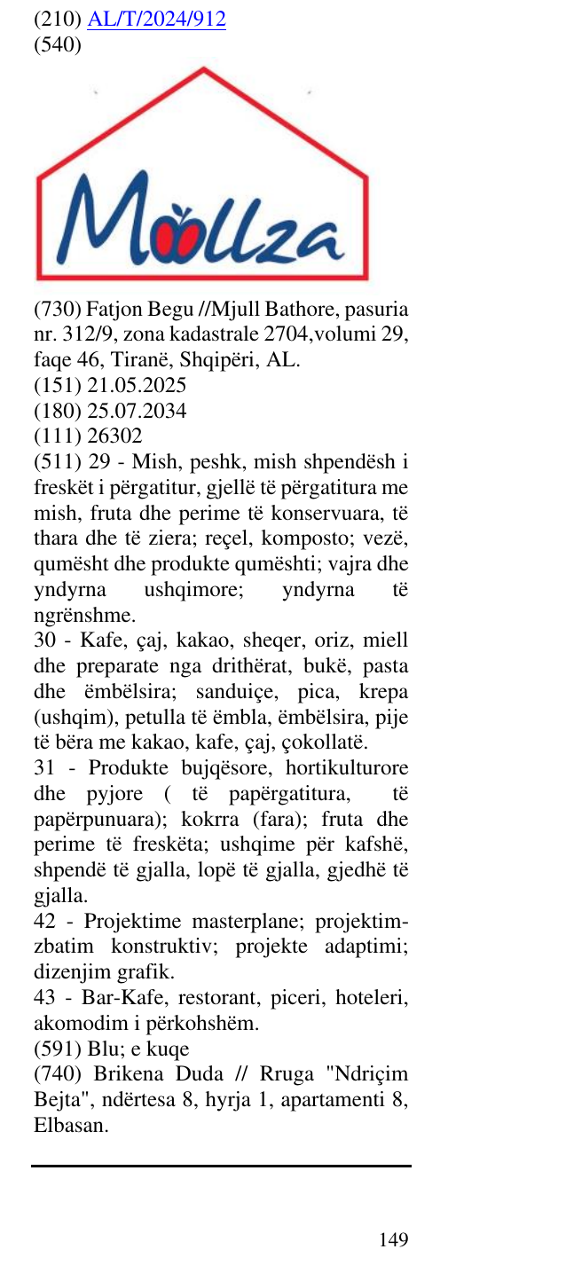 Zëri i markës Moollza në buletin