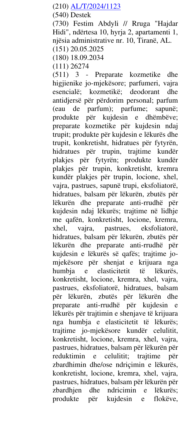 Zëri i markës Destek në buletin