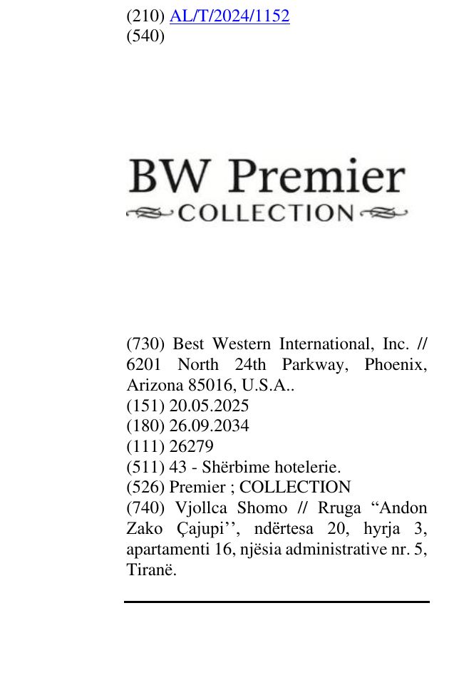 Zëri i markës Premier ; COLLECTION në buletin