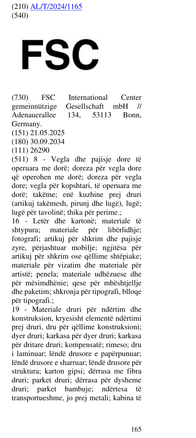 Zëri i markës FSC në buletin
