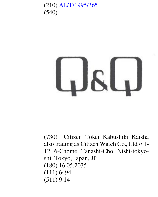 Zëri i markës Q&Q në buletin