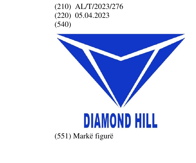 Zëri i markës DIAMOND HILL në buletin