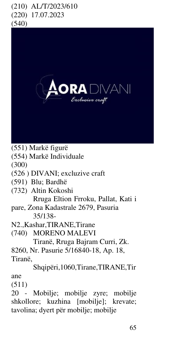 Zëri i markës DIVANI; excluzive craft në buletin