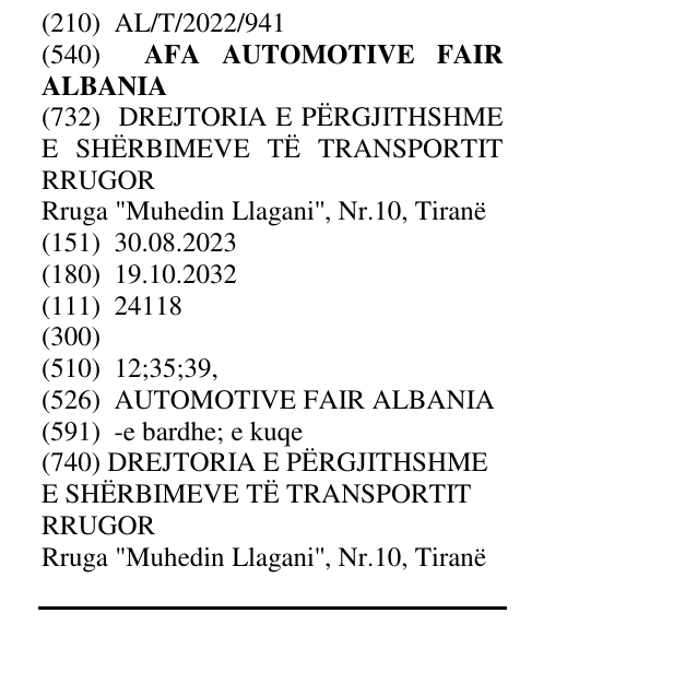 Zëri i markës AFA AUTOMOTIVE FAIR ALBANIA në buletin