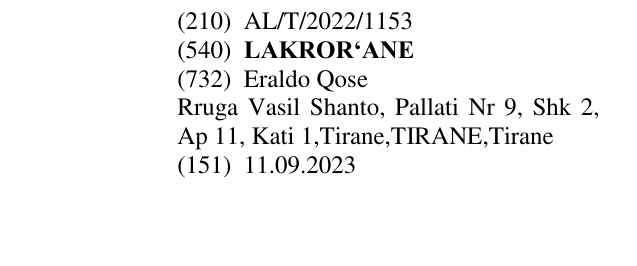 Zëri i markës LAKROR‘ANE në buletin