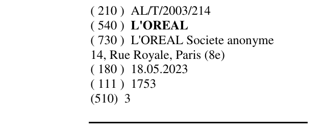 Zëri i markës L'OREAL në buletin