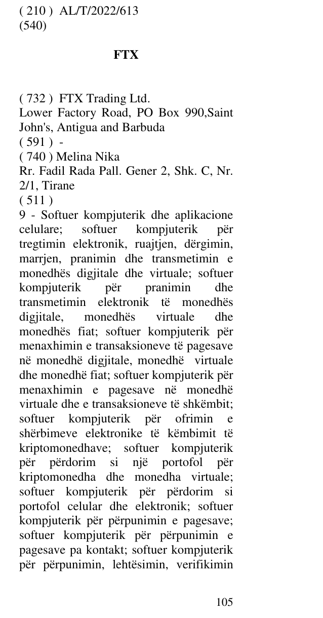 Zëri i markës FTX në buletin